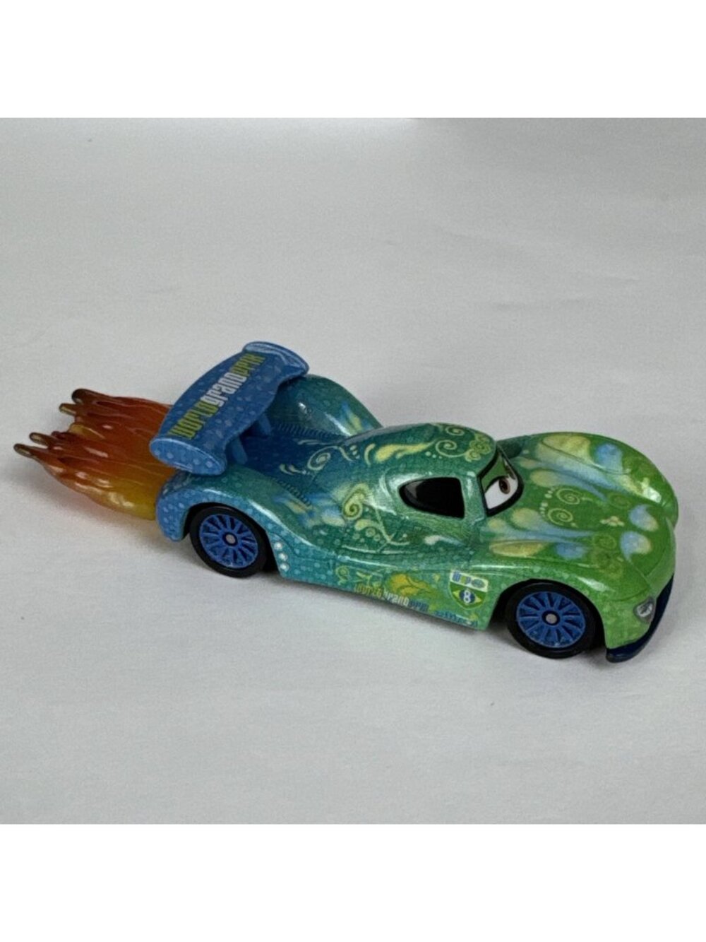 Disney Pixar Cars Carla Veloso 1:55 scale Toy Diecast Car blue green loose
